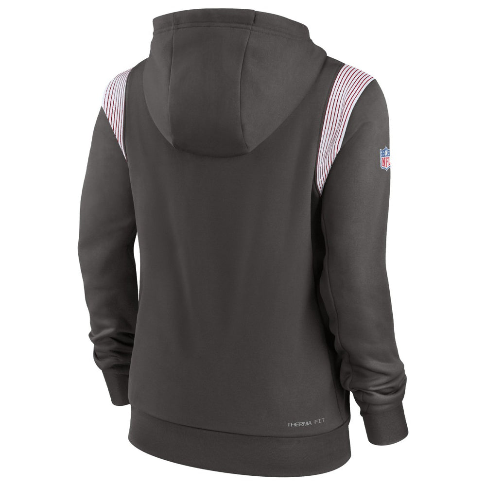 Tampa Bay Buccaneers Women's Sideline Stack Performance Pullover Hoodie - Pewter | Nike outlet