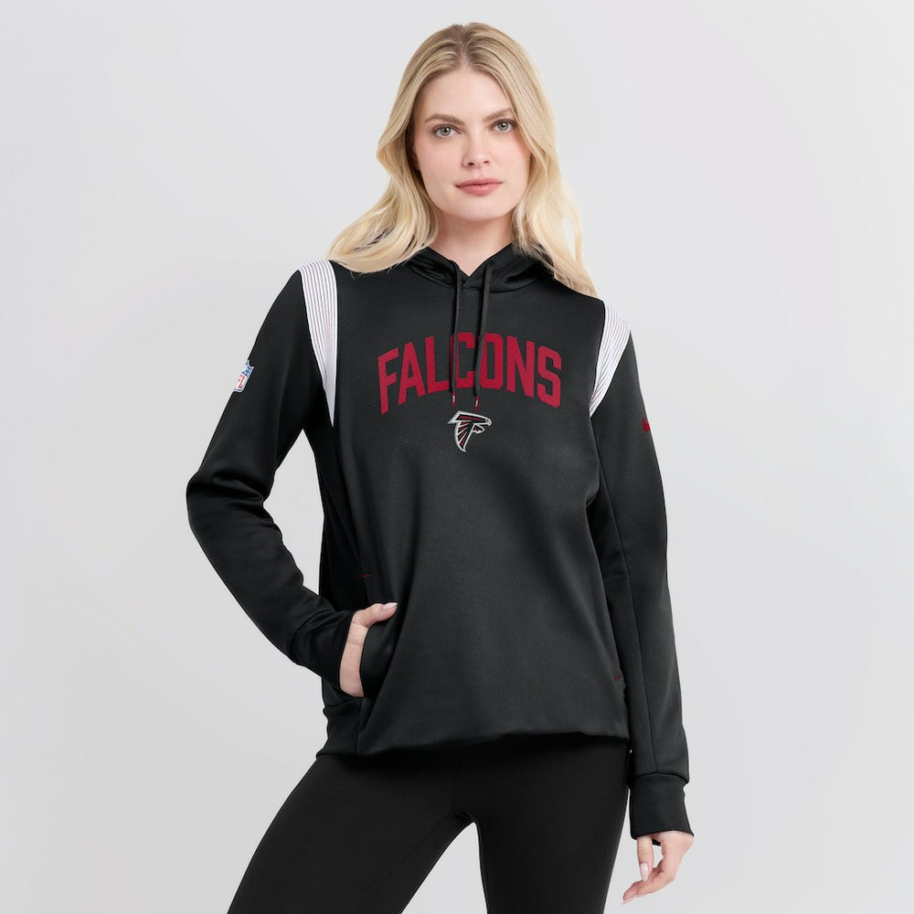 Atlanta Falcons Women's Sideline Stack Performance Pullover Hoodie - Black | Nike outlet
