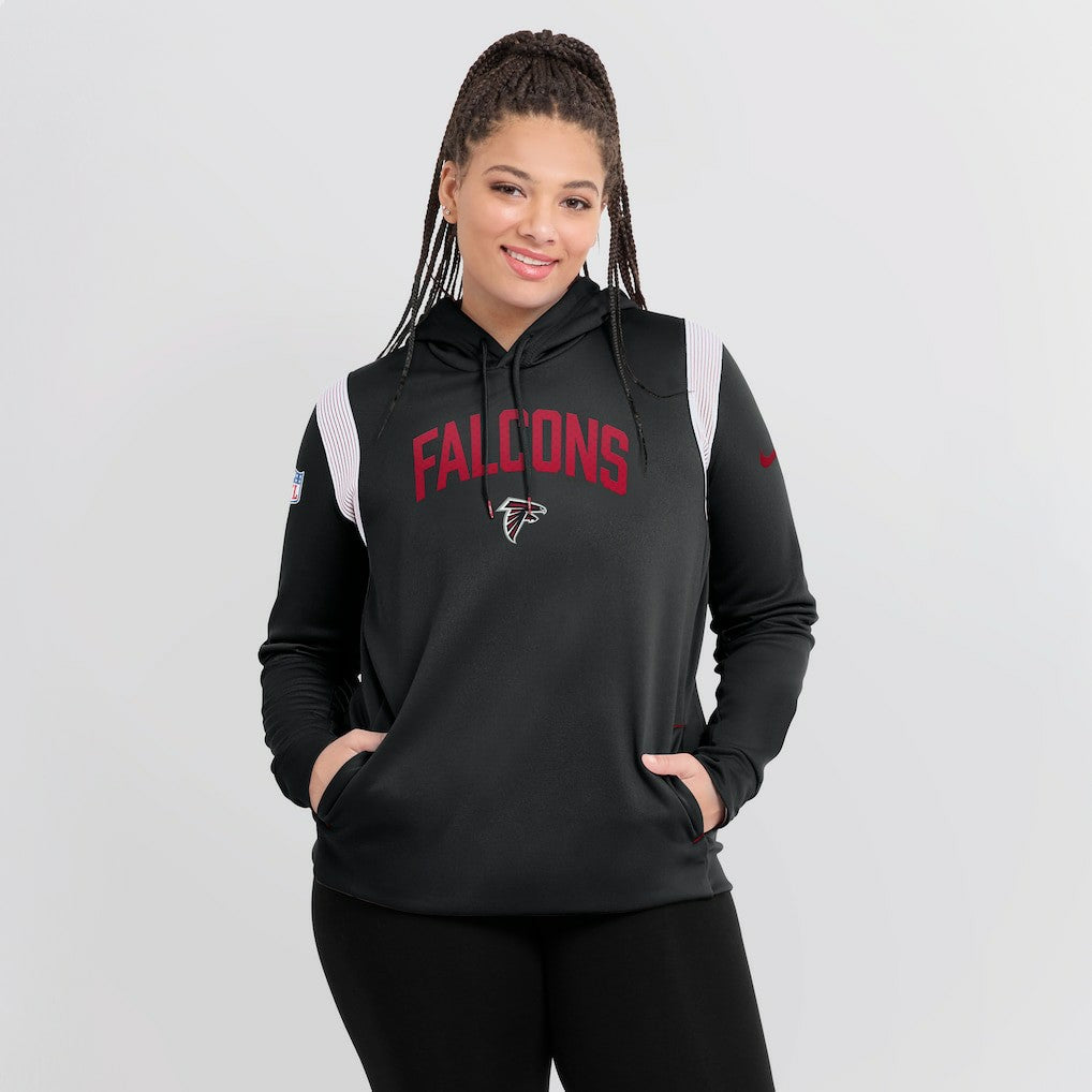 Atlanta Falcons Women's Sideline Stack Performance Pullover Hoodie - Black | Nike outlet