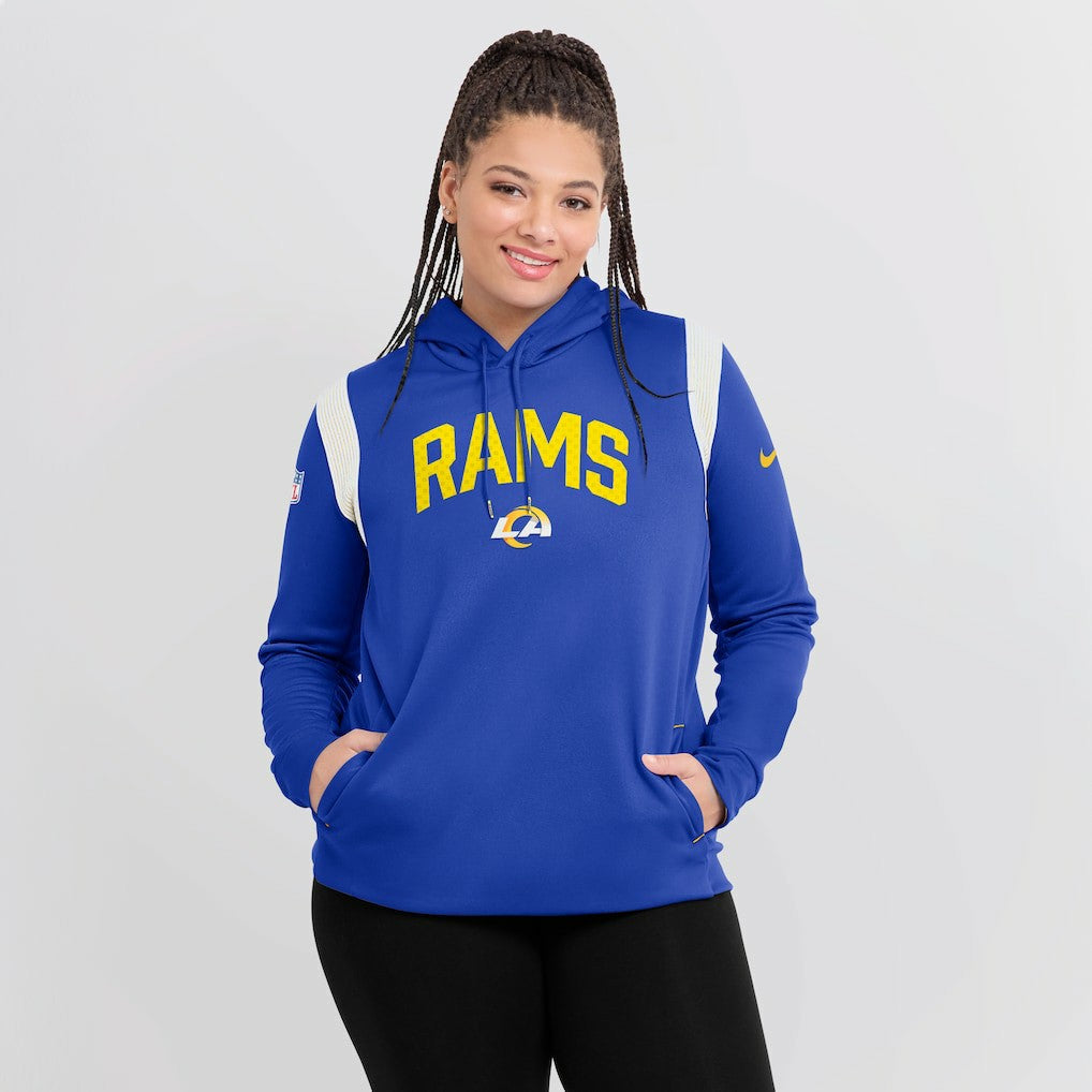 Los Angeles Rams Women's Sideline Stack Performance Pullover Hoodie - Royal | Nike outlet