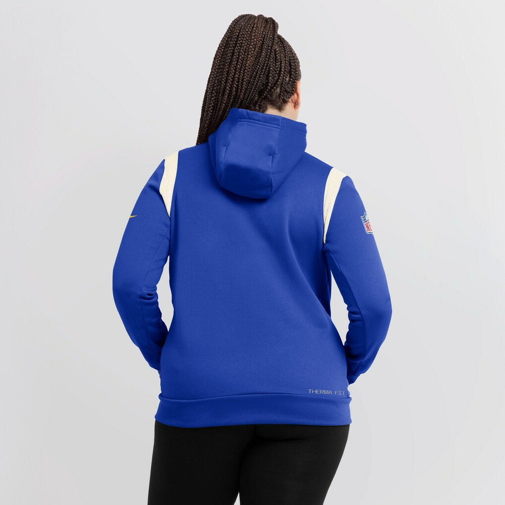 Los Angeles Rams Women's Sideline Stack Performance Pullover Hoodie - Royal | Nike outlet