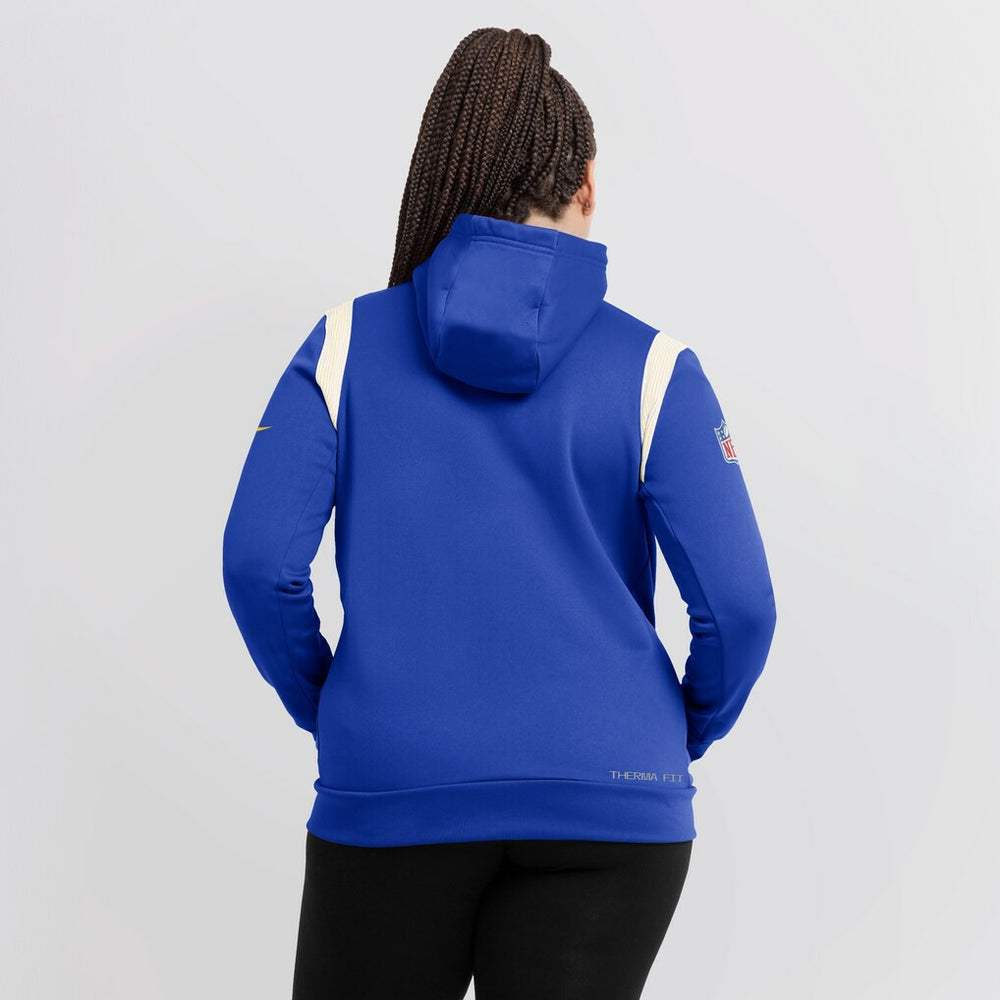 Los Angeles Rams Women's Sideline Stack Performance Pullover Hoodie - Royal | Nike outlet