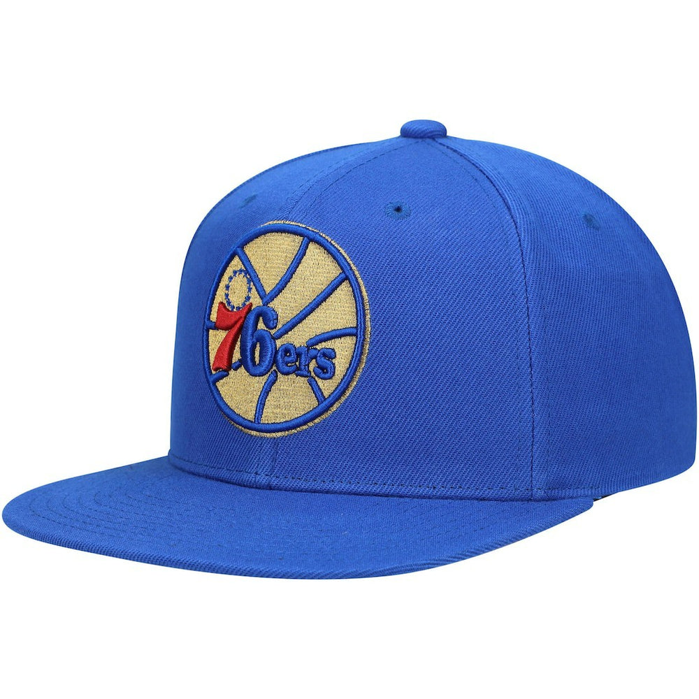 Philadelphia 76ers 50th Anniversary Snapback Hat - Royal | Mitchell & Ness on sale