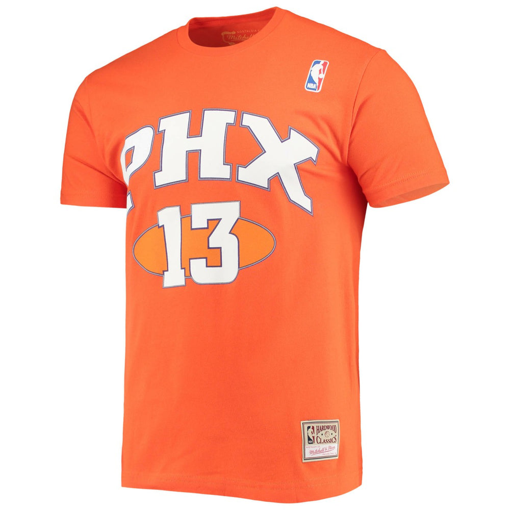 Steve Nash Phoenix Suns Hardwood Classics Stitch Name & Number T-Shirt - Orange | Mitchell & Ness cheap