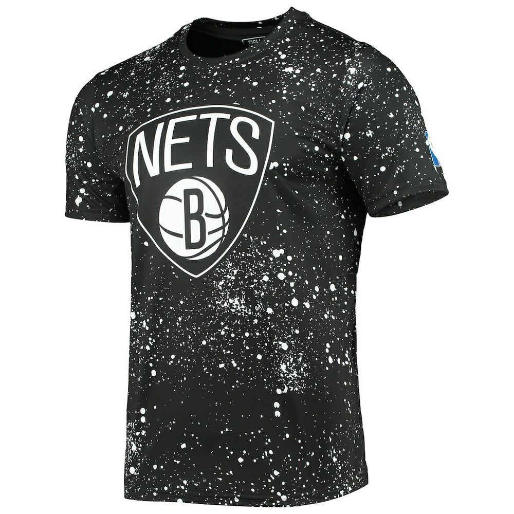 Brooklyn Nets FISLL Splatter Print T-Shirt - Black sale