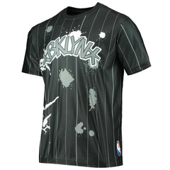 Brooklyn Nets FISLL Striped Splatter T-Shirt - Black sale