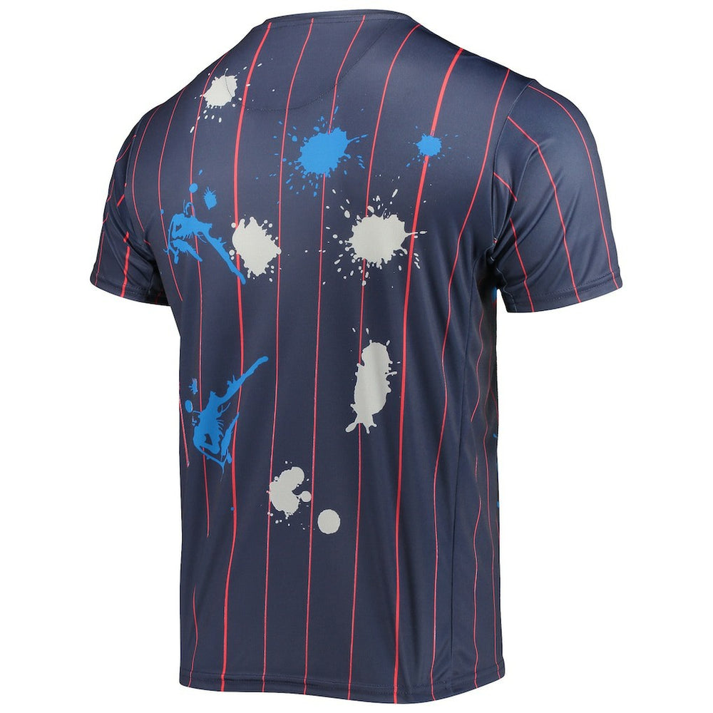 Philadelphia 76ers FISLL Striped Splatter T-Shirt - Navy discount