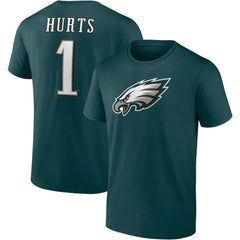 Jalen Hurts Philadelphia Eagles Player Icon T-Shirt - Midnight Green for sale