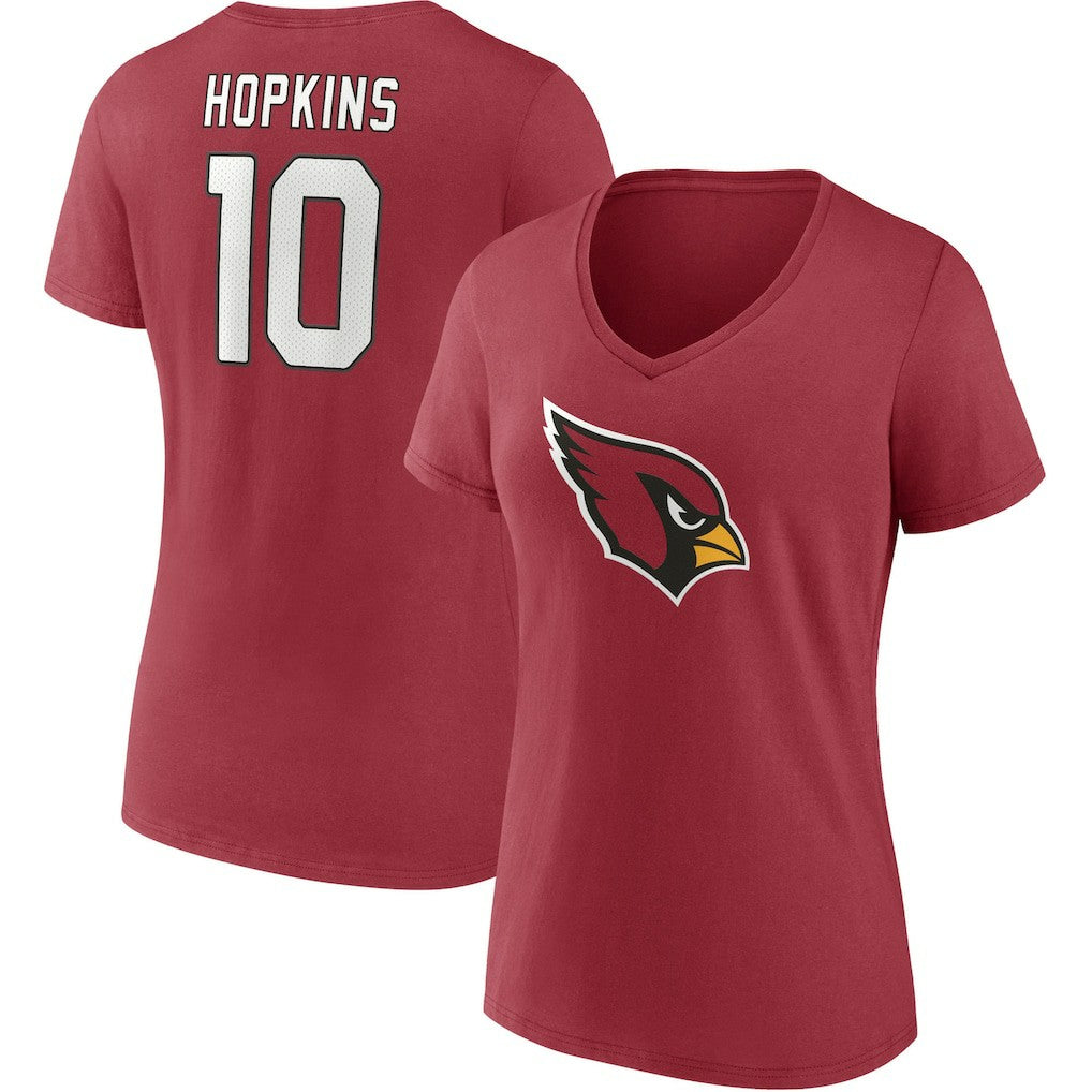 DeAndre Hopkins Arizona Cardinals Women's Player Icon Name & Number V-Neck T-Shirt - Cardinal cheap