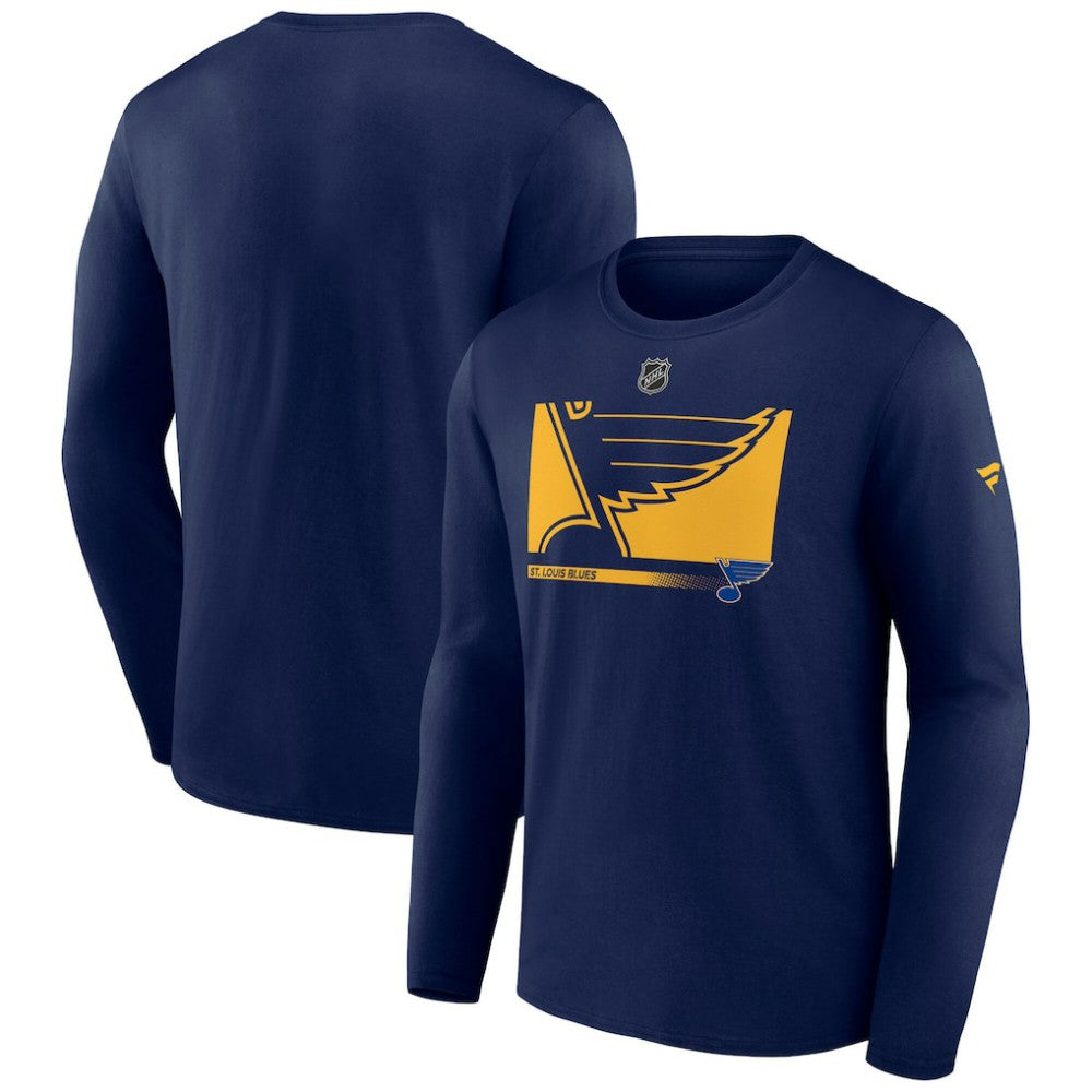 St. Louis Blues Fanatics Authentic Pro Core Collection Secondary Long Sleeve T-Shirt Navy