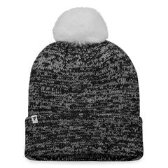Pittsburgh Pirates Women's Iconic Cuffed Knit Hat with Pom - Black/White