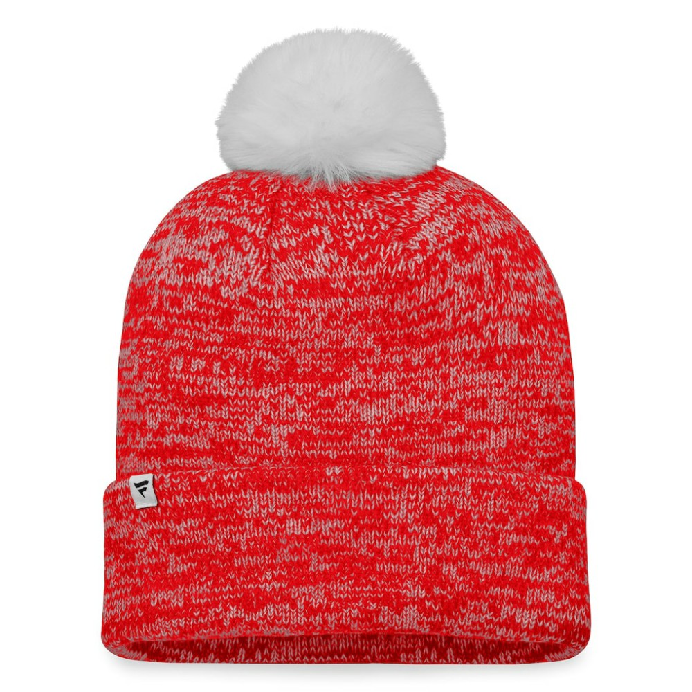 Washington Nationals Women's Iconic Cuffed Knit Hat with Pom - Red/White
