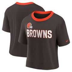 Cleveland Browns Women's High Hip Fashion Cropped Top - Brown | Nike discount