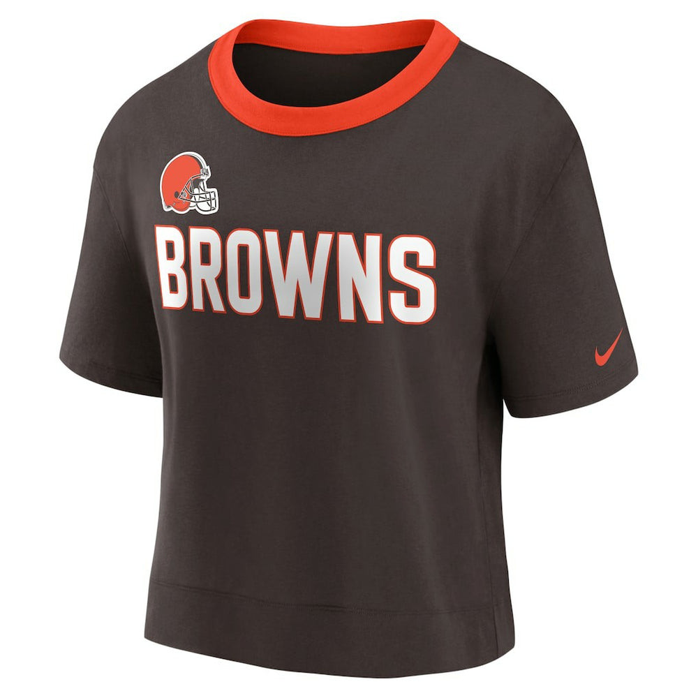 Cleveland Browns Women's High Hip Fashion Cropped Top - Brown | Nike discount