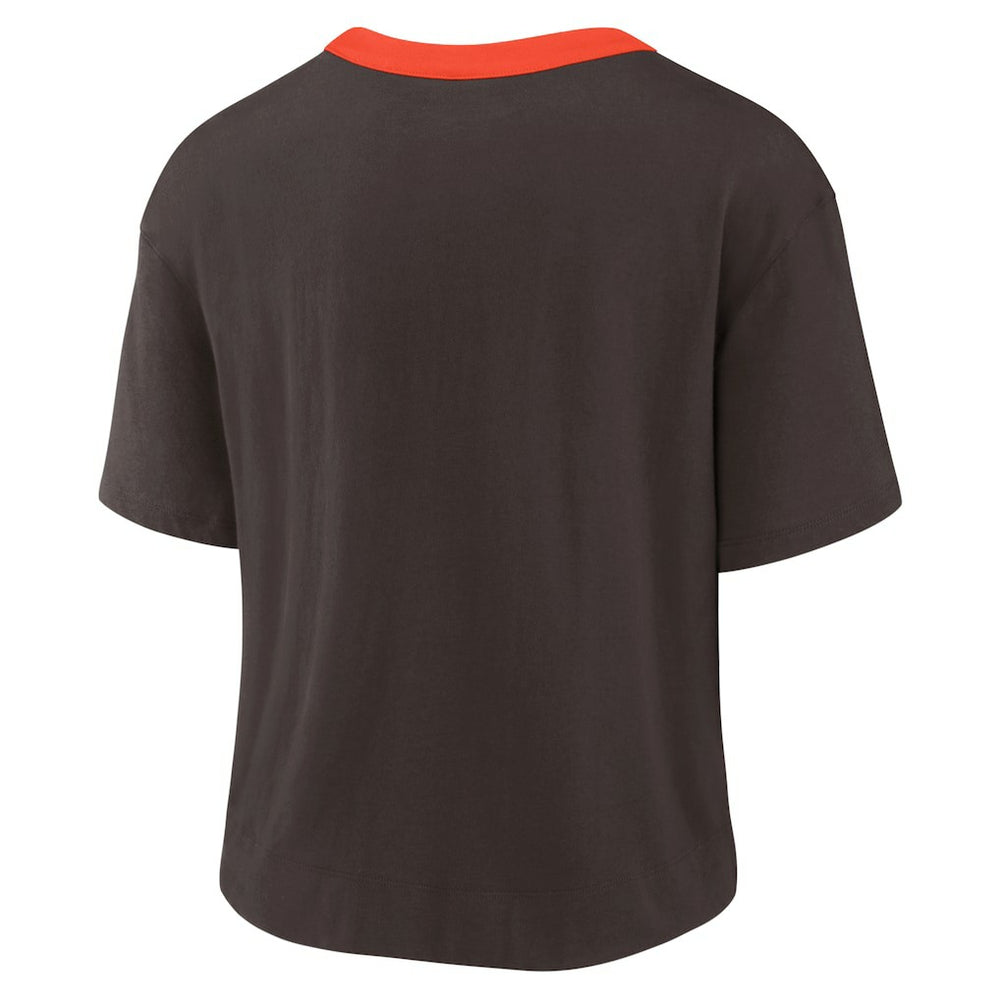 Cleveland Browns Women's High Hip Fashion Cropped Top - Brown | Nike discount