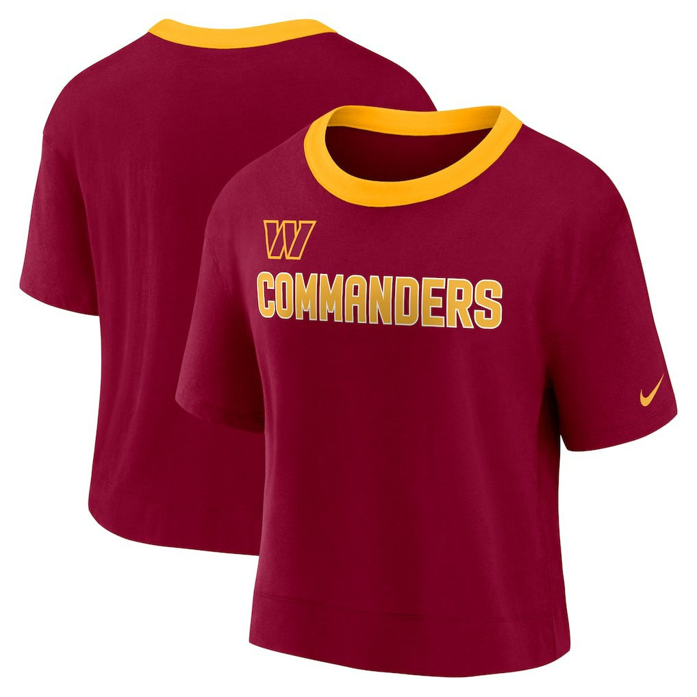 Washington Commanders Women's High Hip Fashion Cropped Top - Burgundy | Nike for sale