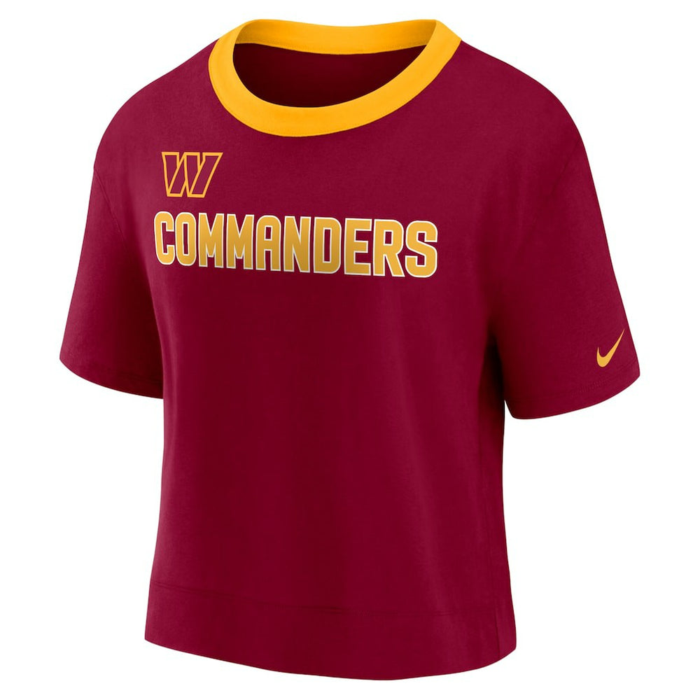 Washington Commanders Women's High Hip Fashion Cropped Top - Burgundy | Nike for sale
