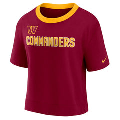 Washington Commanders Women's High Hip Fashion Cropped Top - Burgundy | Nike for sale