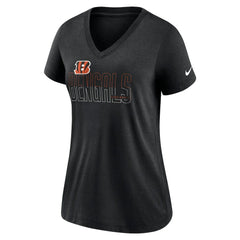Cincinnati Bengals Women's Lock Up Tri-Blend V-Neck T-Shirt - Heathered Black | Nike sale