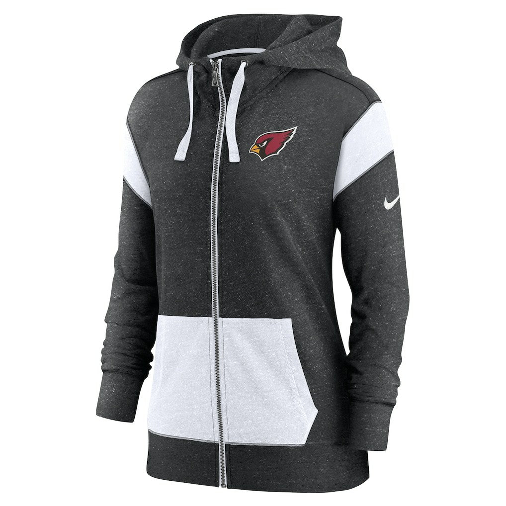 Arizona Cardinals Women's Monaco Lightweight Full-Zip Hoodie - Heather Black/White | Nike cheap