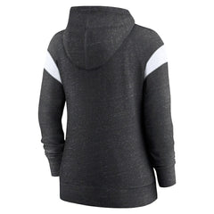 Las Vegas Raiders Women's Plus Size Monaco Full-Zip Lightweight Hoodie - Heather Black/White | Nike discount
