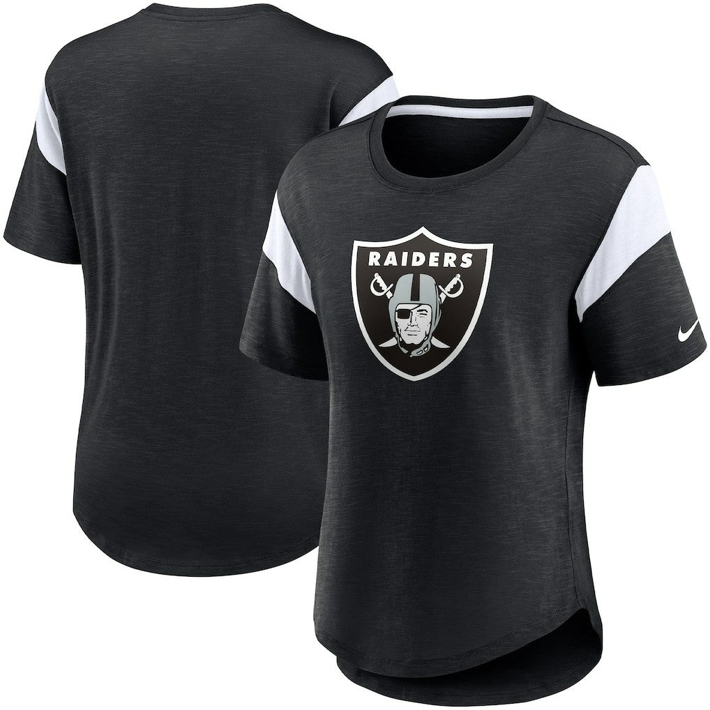 Las Vegas Raiders Women's Primary Logo Fashion Top - Heather Black | Nike online
