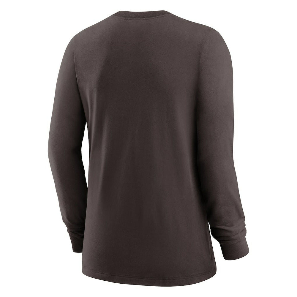 Cleveland Browns Women's Prime Split Long Sleeve T-Shirt - Brown | Nike online