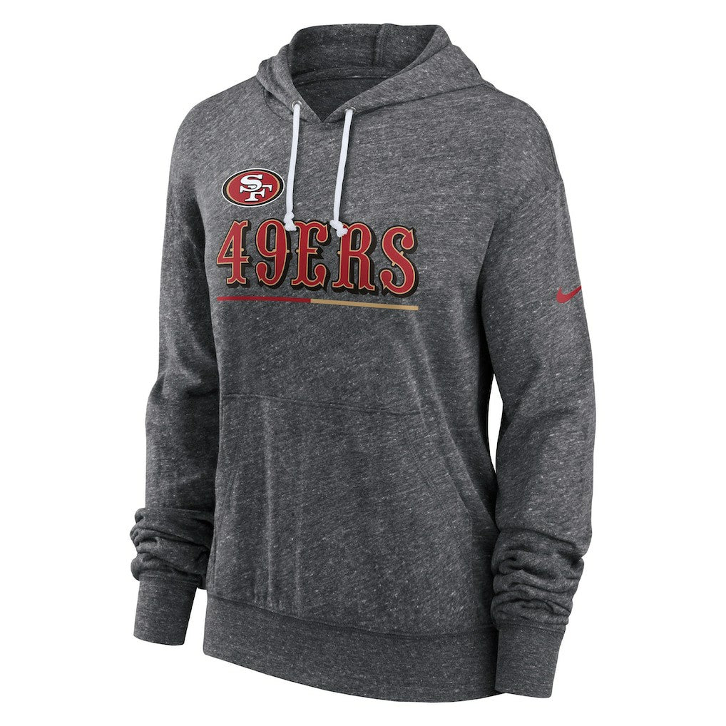 San Francisco 49ers Women's Team Spirit Gym Vintage Lightweight Hoodie Top - Heather Charcoal | Nike cheap