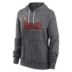 San Francisco 49ers Women's Team Spirit Gym Vintage Lightweight Hoodie Top - Heather Charcoal | Nike cheap