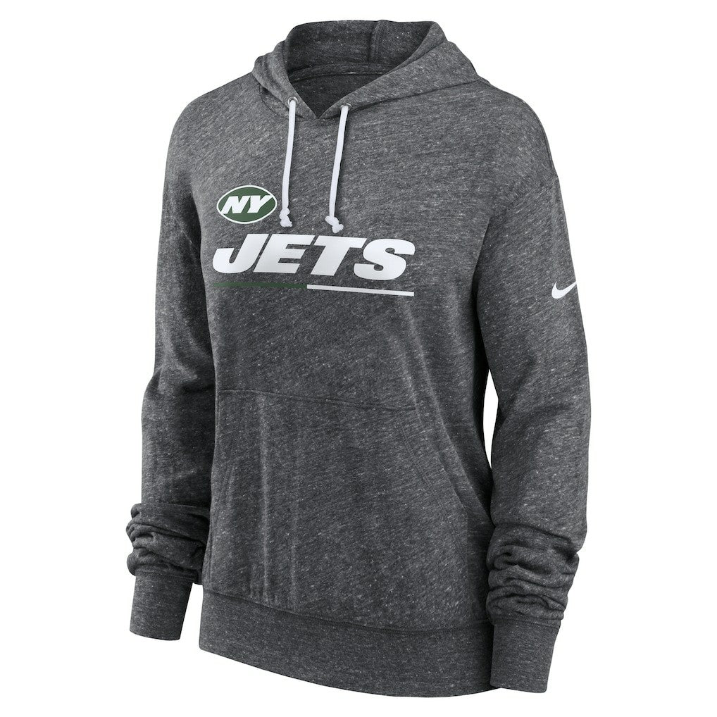 New York Jets Women's Team Spirit Gym Vintage Lightweight Hoodie Top - Heather Charcoal | Nike online