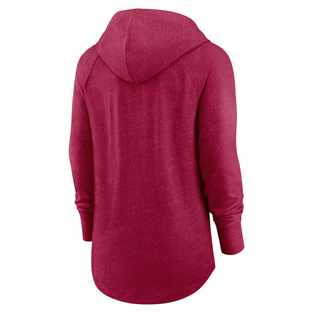 Washington Commanders Women's Minimal Statement Lightweight Raglan Funnel Neck Pullover Hoodie - Burgundy | Nike discount