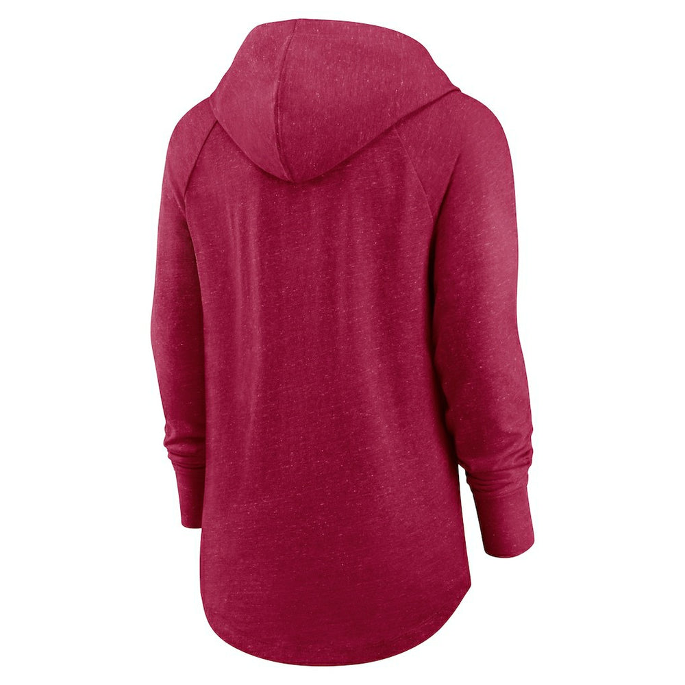 Washington Commanders Women's Minimal Statement Lightweight Raglan Funnel Neck Pullover Hoodie - Burgundy | Nike discount