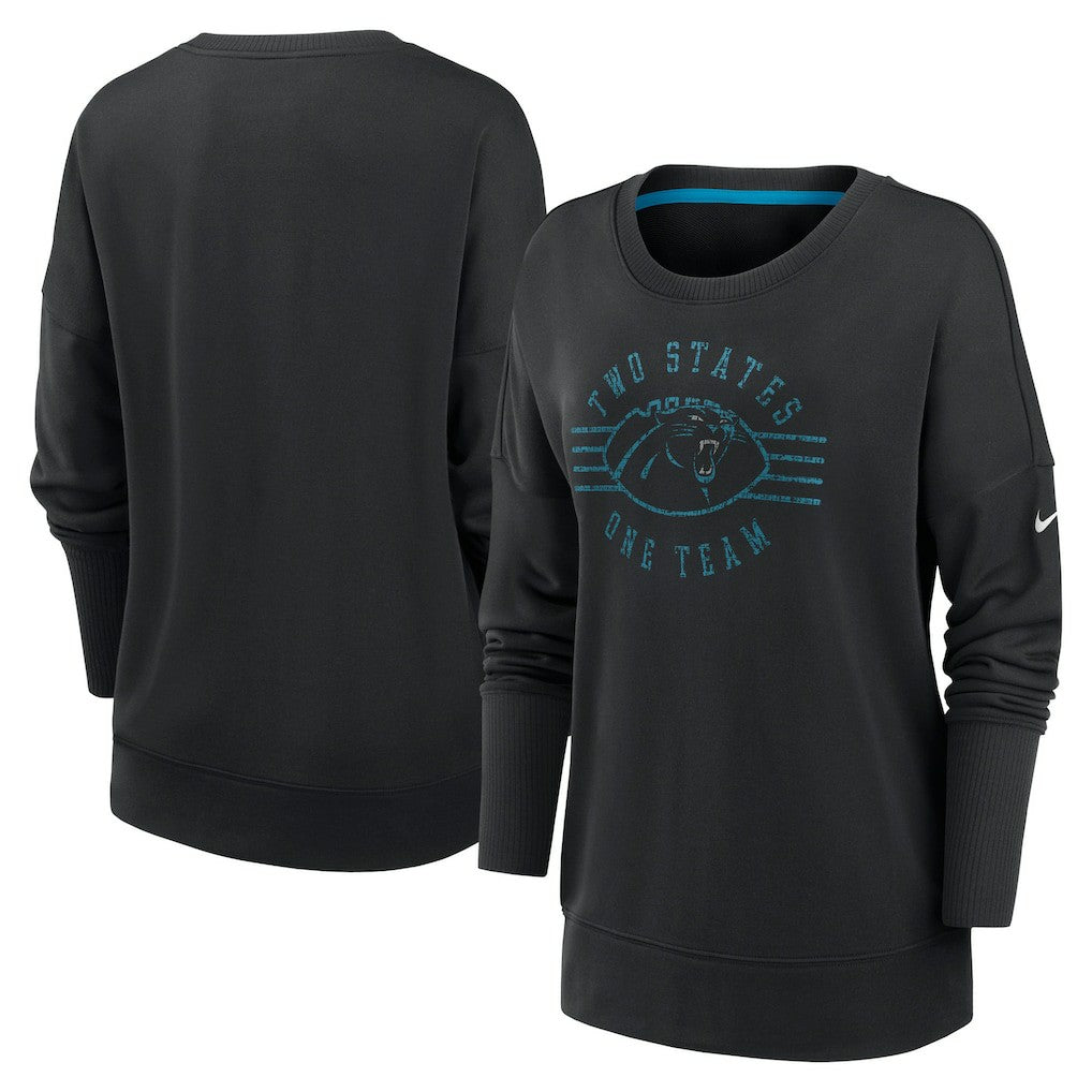 Carolina Panthers Women's Rewind Playback Icon Performance Pullover Sweatshirt - Black | Nike on sale