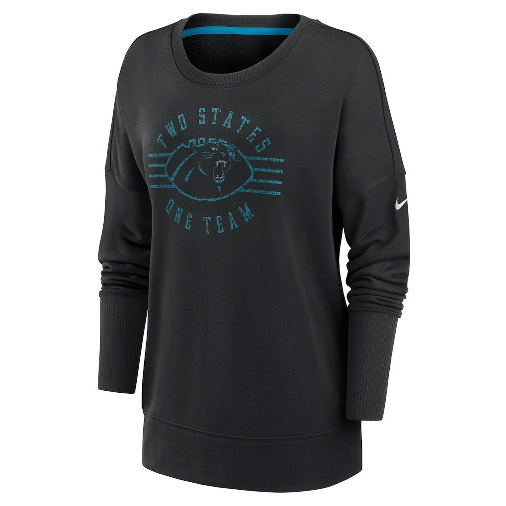 Carolina Panthers Women's Rewind Playback Icon Performance Pullover Sweatshirt - Black | Nike on sale