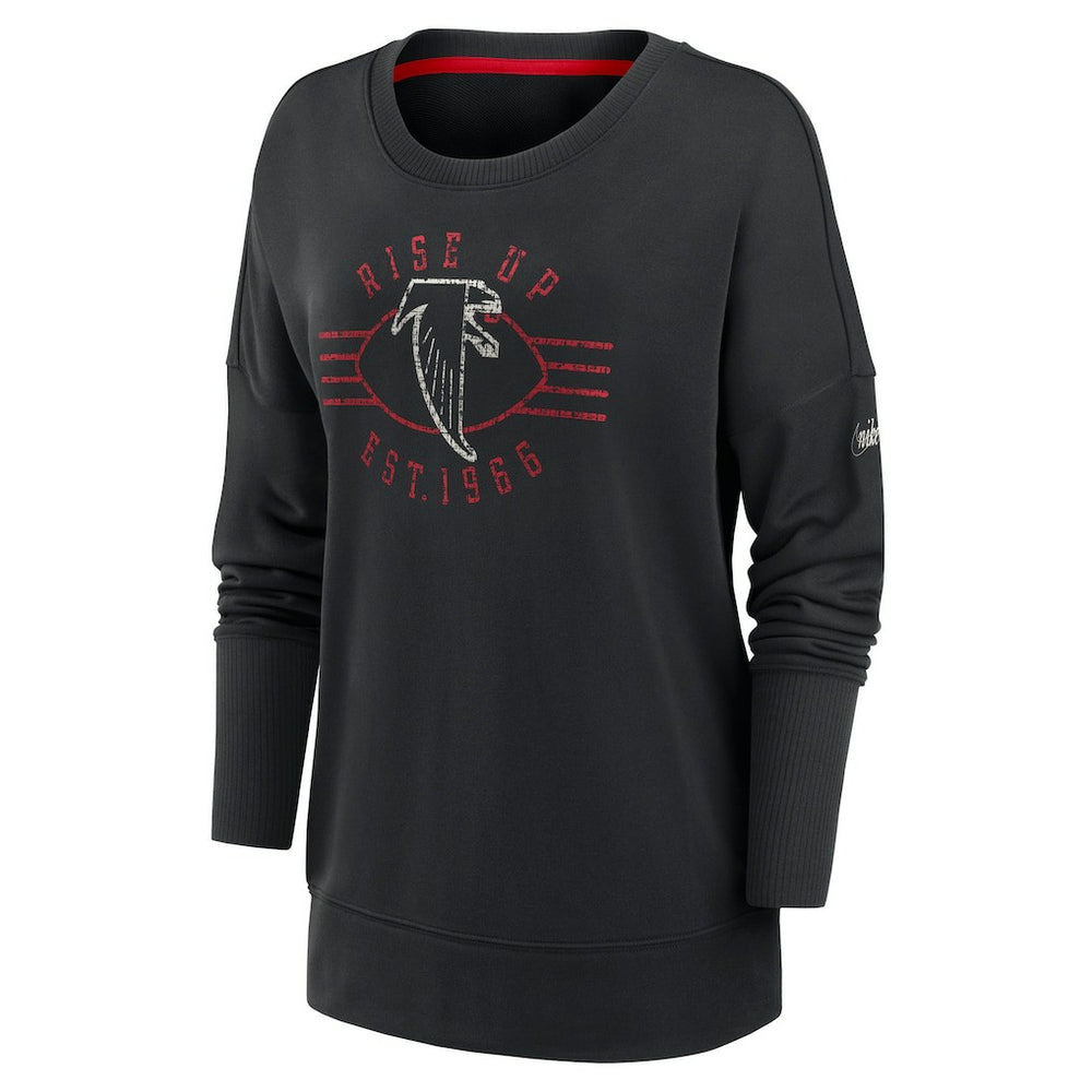 Atlanta Falcons Women's Rewind Playback Icon Performance Pullover Sweatshirt - Black | Nike discount