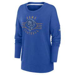 Los Angeles Rams Women's Rewind Playback Icon Performance Pullover Sweatshirt - Royal | Nike for sale