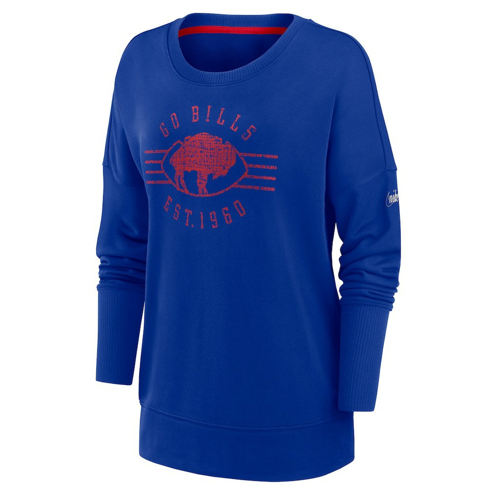 Buffalo Bills Women's Rewind Playback Icon Performance Pullover Sweatshirt - Royal | Nike discount