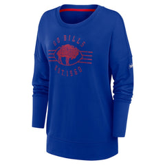 Buffalo Bills Women's Rewind Playback Icon Performance Pullover Sweatshirt - Royal | Nike discount