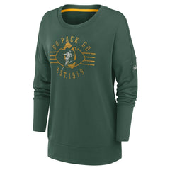 Green Bay Packers Women's Rewind Playback Icon Performance Pullover Sweatshirt - Green | Nike online