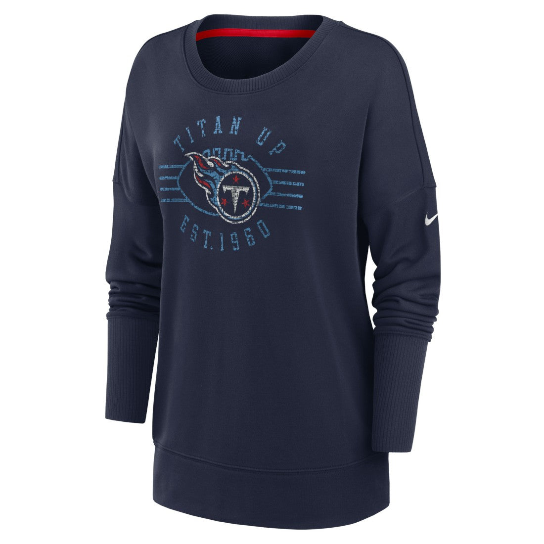 Tennessee Titans Women's Rewind Playback Icon Performance Pullover Sweatshirt - Navy | Nike discount