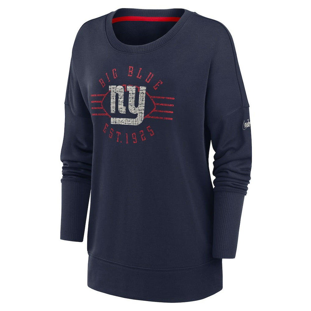 New York Giants Women's Rewind Playback Icon Performance Pullover Sweatshirt - Navy | Nike online