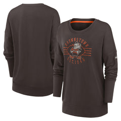 Cleveland Browns Women's Rewind Playback Icon Performance Pullover Sweatshirt - Brown | Nike sale