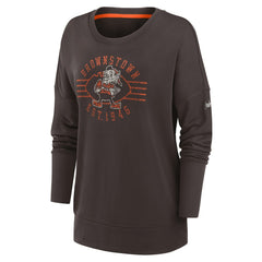 Cleveland Browns Women's Rewind Playback Icon Performance Pullover Sweatshirt - Brown | Nike sale