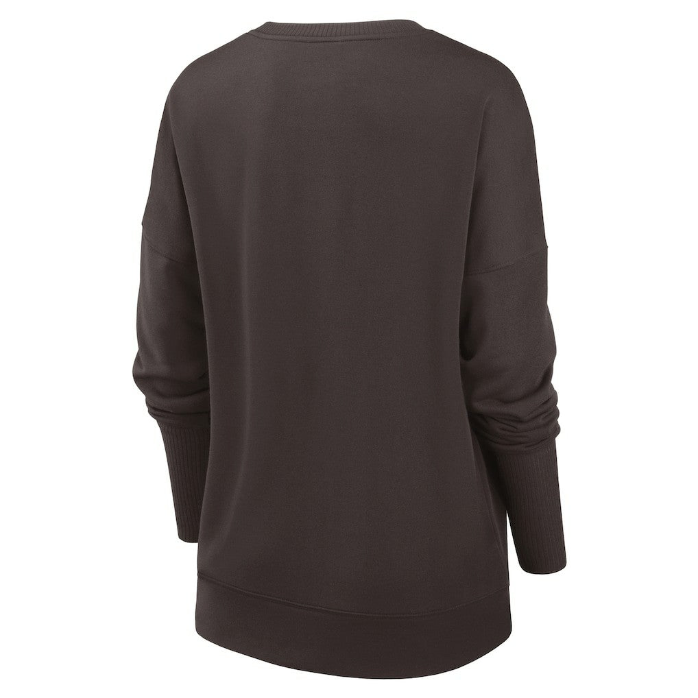 Cleveland Browns Women's Rewind Playback Icon Performance Pullover Sweatshirt - Brown | Nike sale
