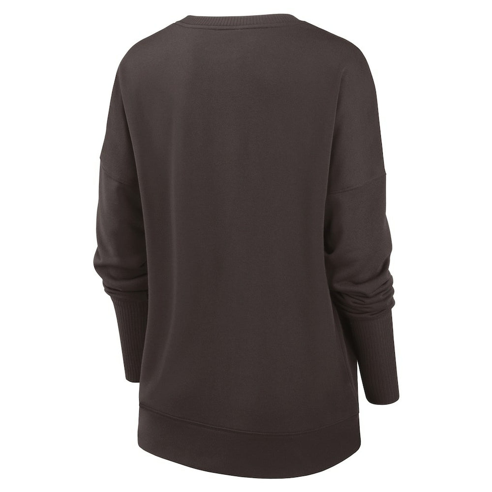 Cleveland Browns Women's Rewind Playback Icon Performance Pullover Sweatshirt - Brown | Nike sale