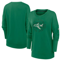 New York Jets Women's Rewind Playback Icon Performance Pullover Sweatshirt - Green | Nike outlet