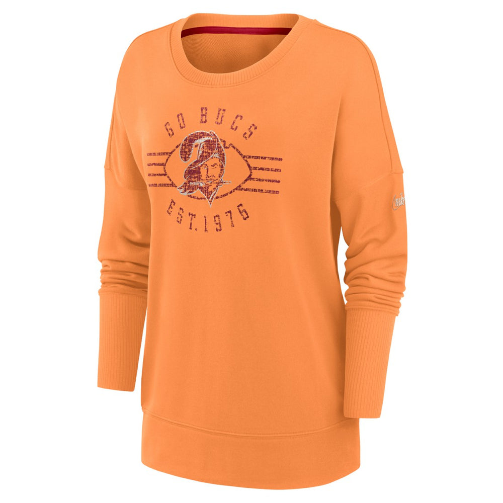 Tampa Bay Buccaneers Women's Rewind Playback Icon Performance Pullover Sweatshirt - Orange | Nike cheap