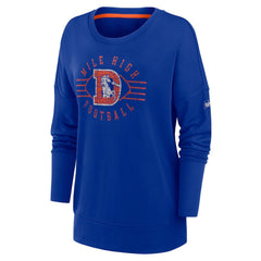 Denver Broncos Women's Rewind Playback Icon Performance Pullover Sweatshirt - Royal | Nike discount