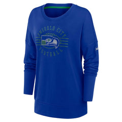 Seattle Seahawks Women's Rewind Playback Icon Performance Pullover Sweatshirt - Royal | Nike cheap