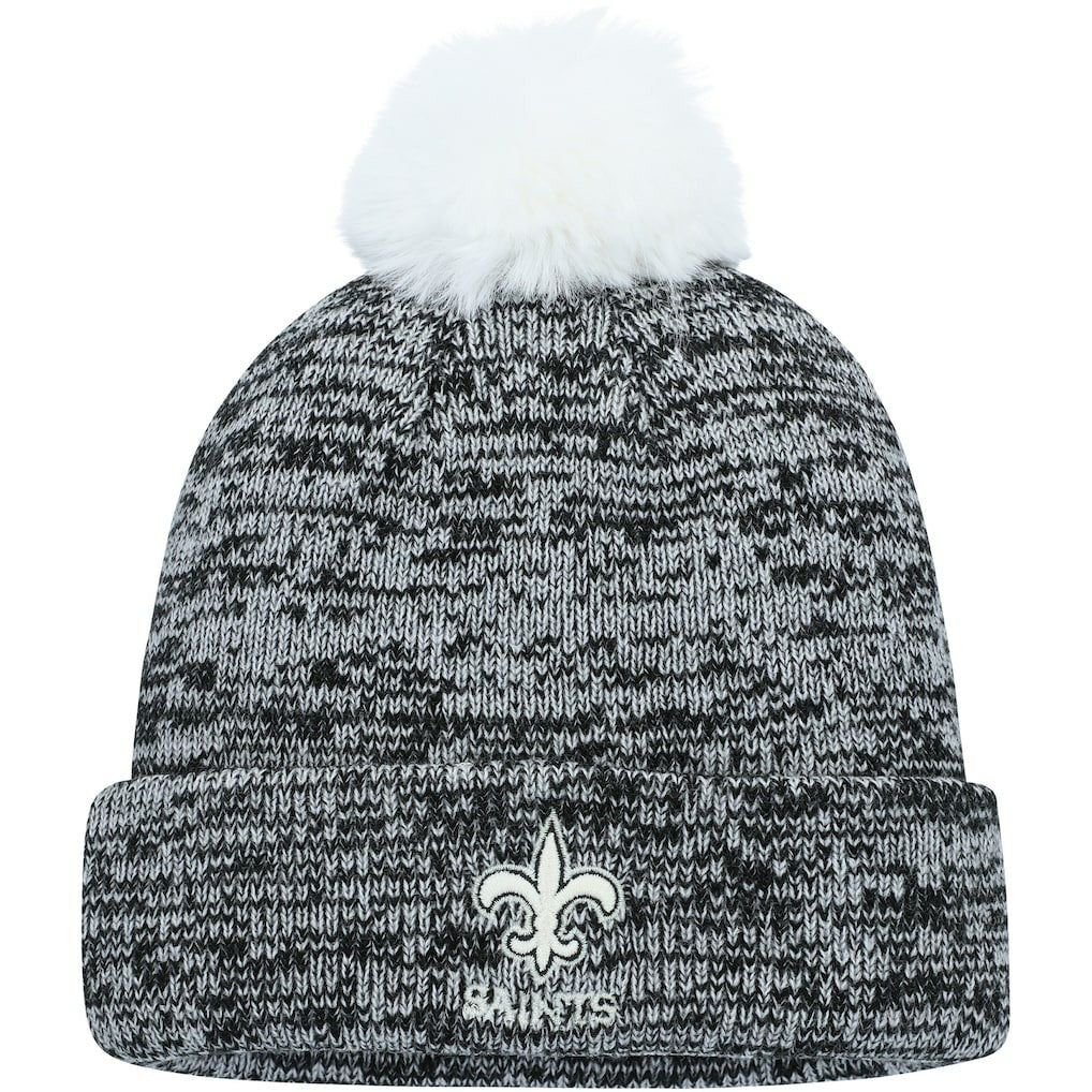 New Orleans Saints Women's Iconic Cuffed Knit Hat with Pom - Black cheap